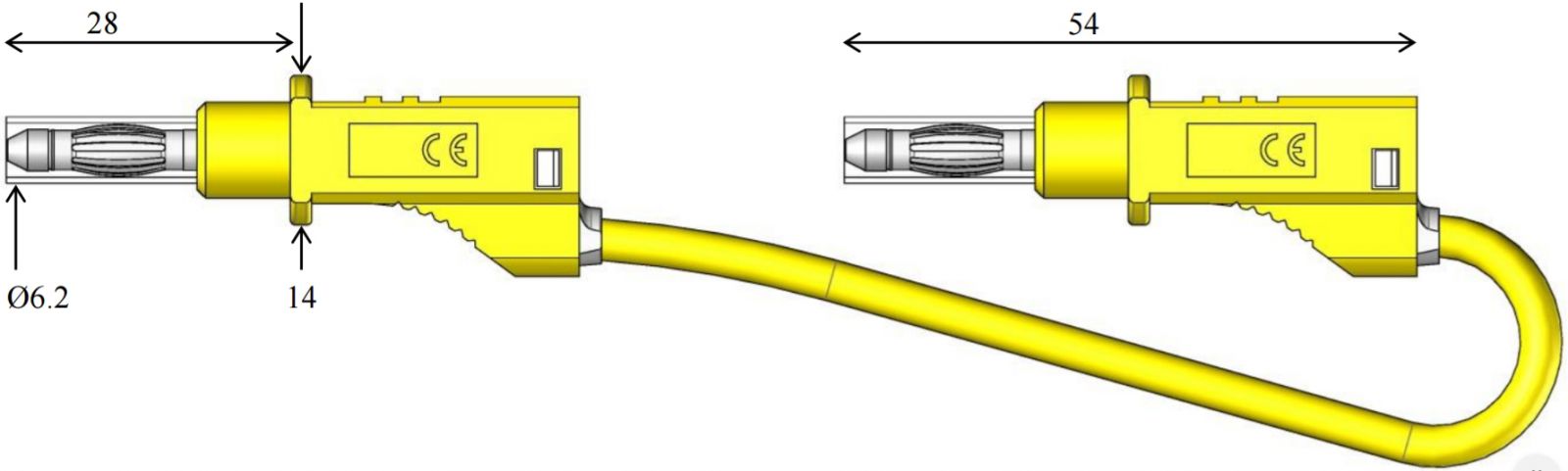 כבל בדיקה מבודד לאלקטרוניקה בננה TENMA 4MM BANANA 76-1338